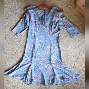 VINTAGE Flared Floral Dress